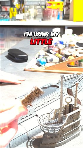 This Trick Makes Paint Look Worn Instantly

This is where the model really starts to come alive.
Using a brass brush to strip...