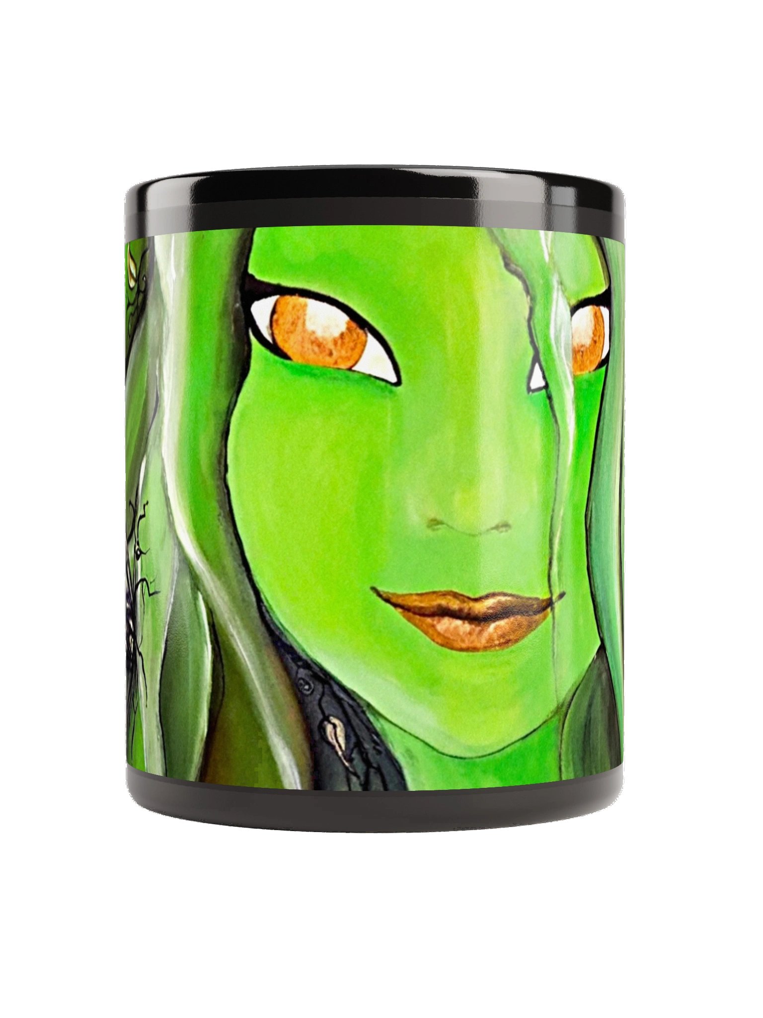 Spring Fairy black glossy mug product image (3)