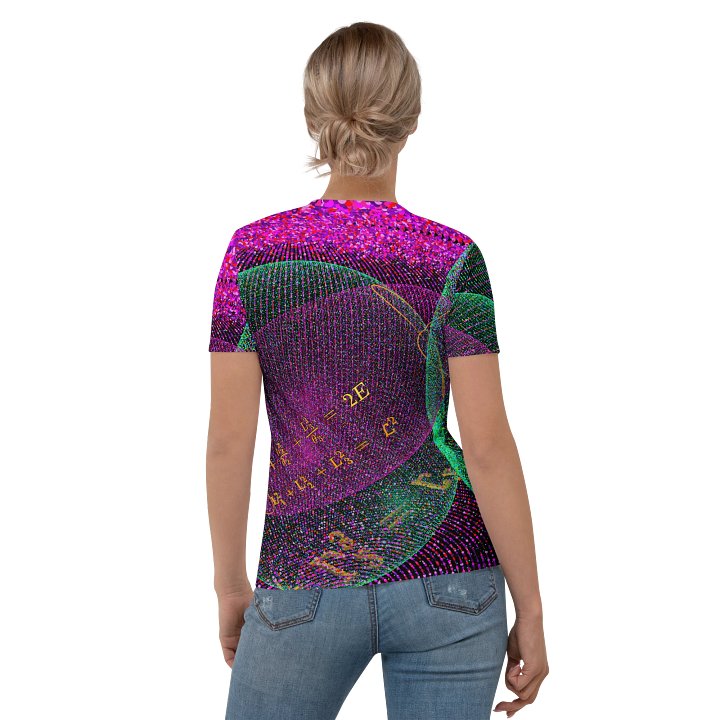 Poinsot's Pixel Spaceship 4 - Physics of the Gyroscope Women's Crew Neck T-Shirt product image (1)