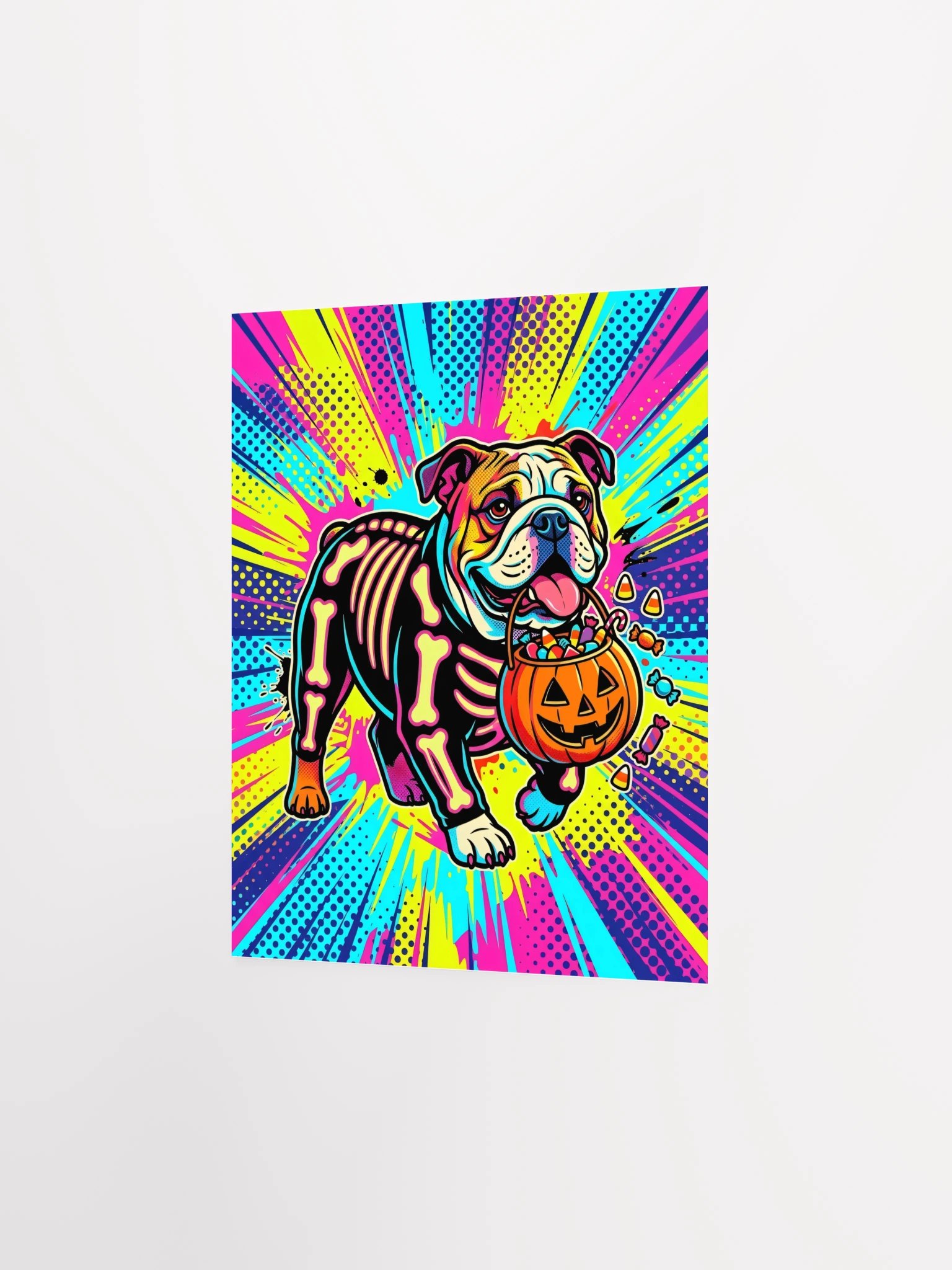Skeleton Costume Bulldog Poster product image (26)