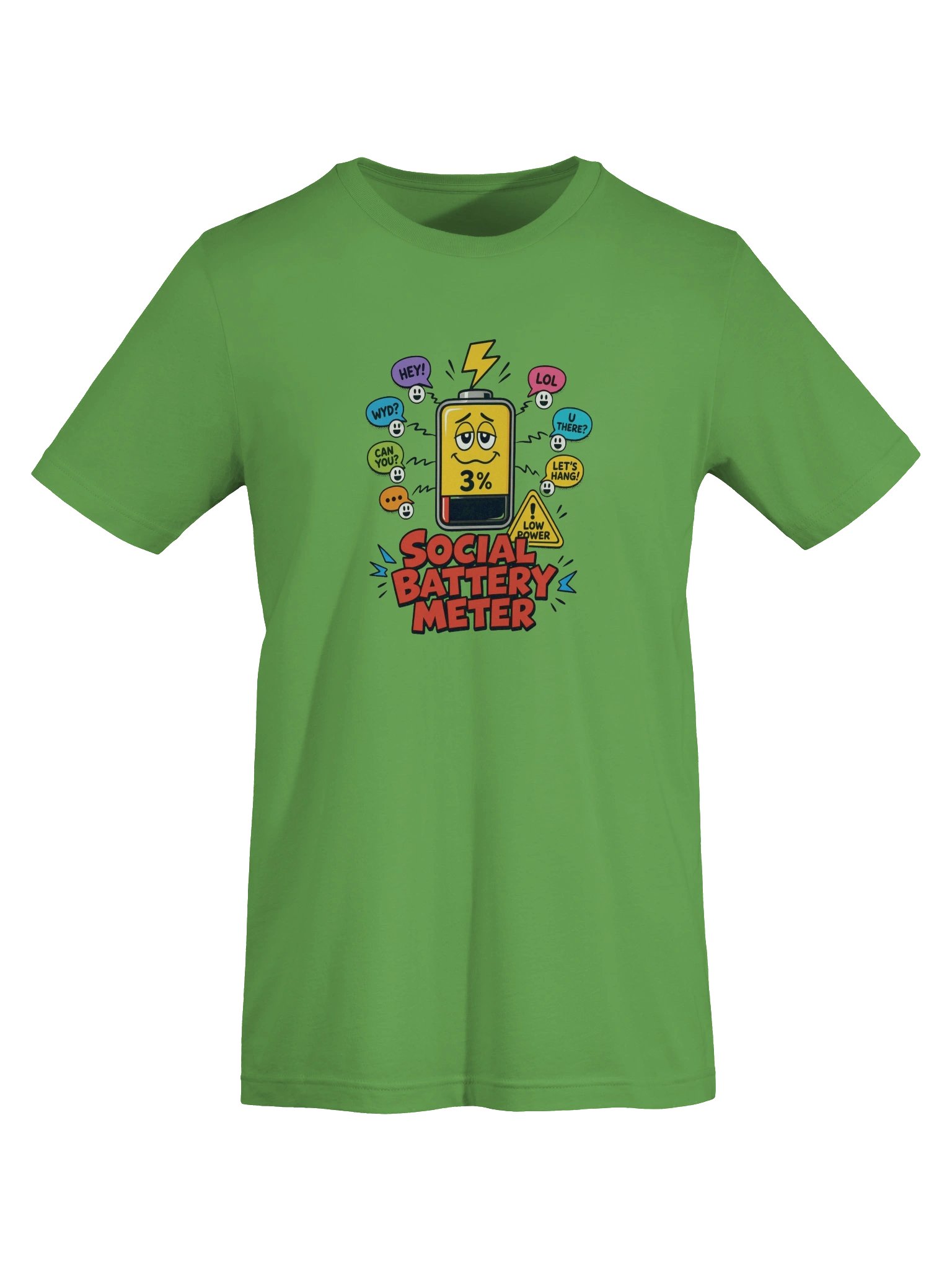 UnspokenMinds: Social Battery Meter Tee product image (5)
