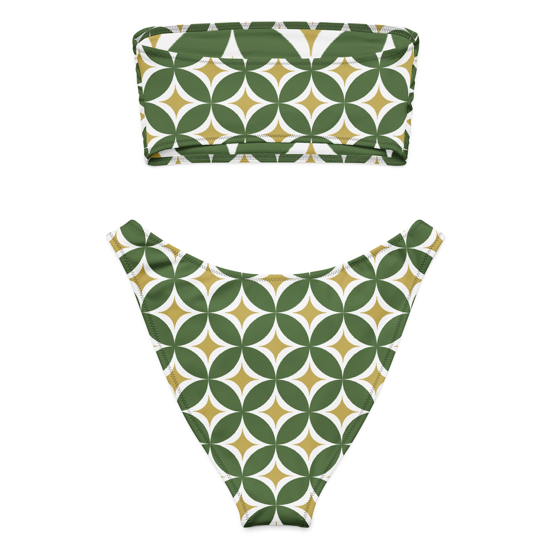Tessellated Leaf Bandeau Bikini Set product image (2)
