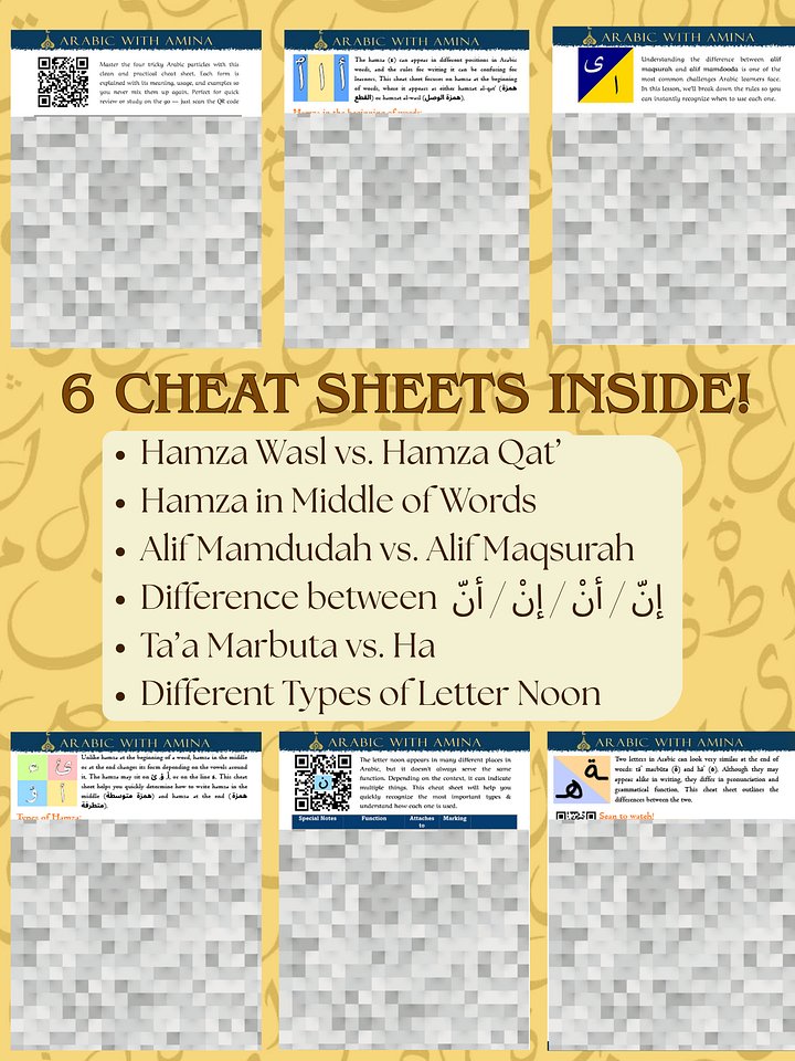 No More Guessing Cheat Sheet Bundle: Arabic Rules Everyone Confuses product image (2)
