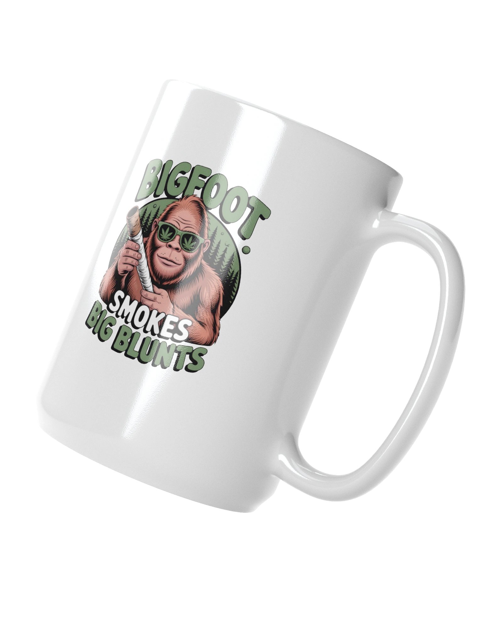 Cannabis - Bigfoot Smokes Big Blunts - Design | 15oz Coffee Mug product image (3)