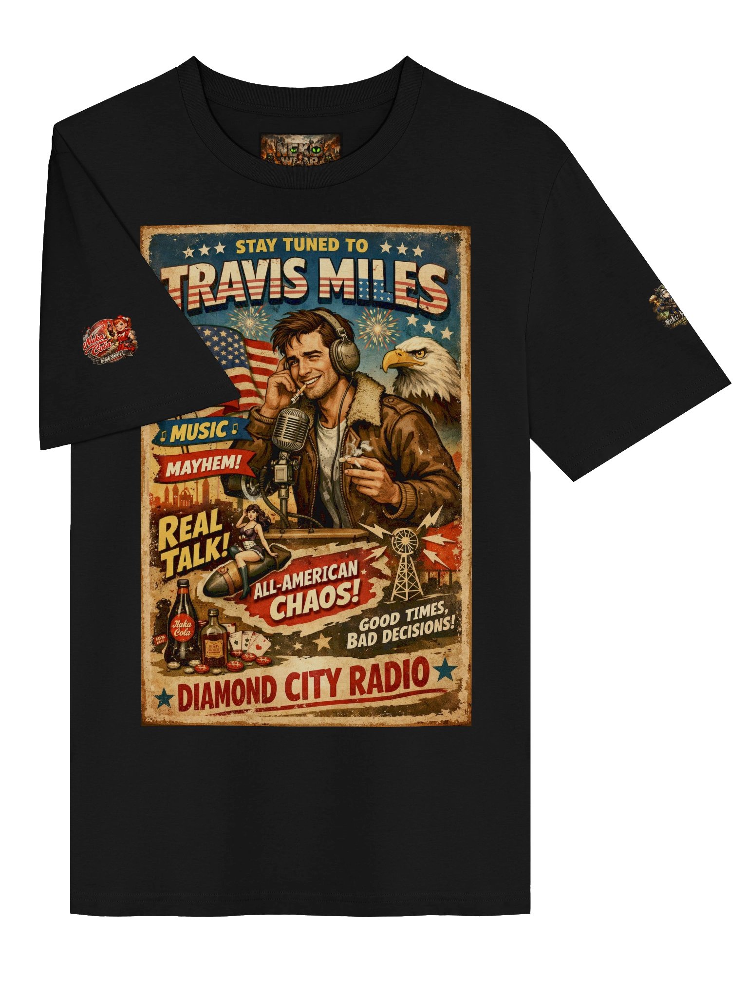 Stay Tuned to Travis Miles – Diamond City Radio Tee product image (3)