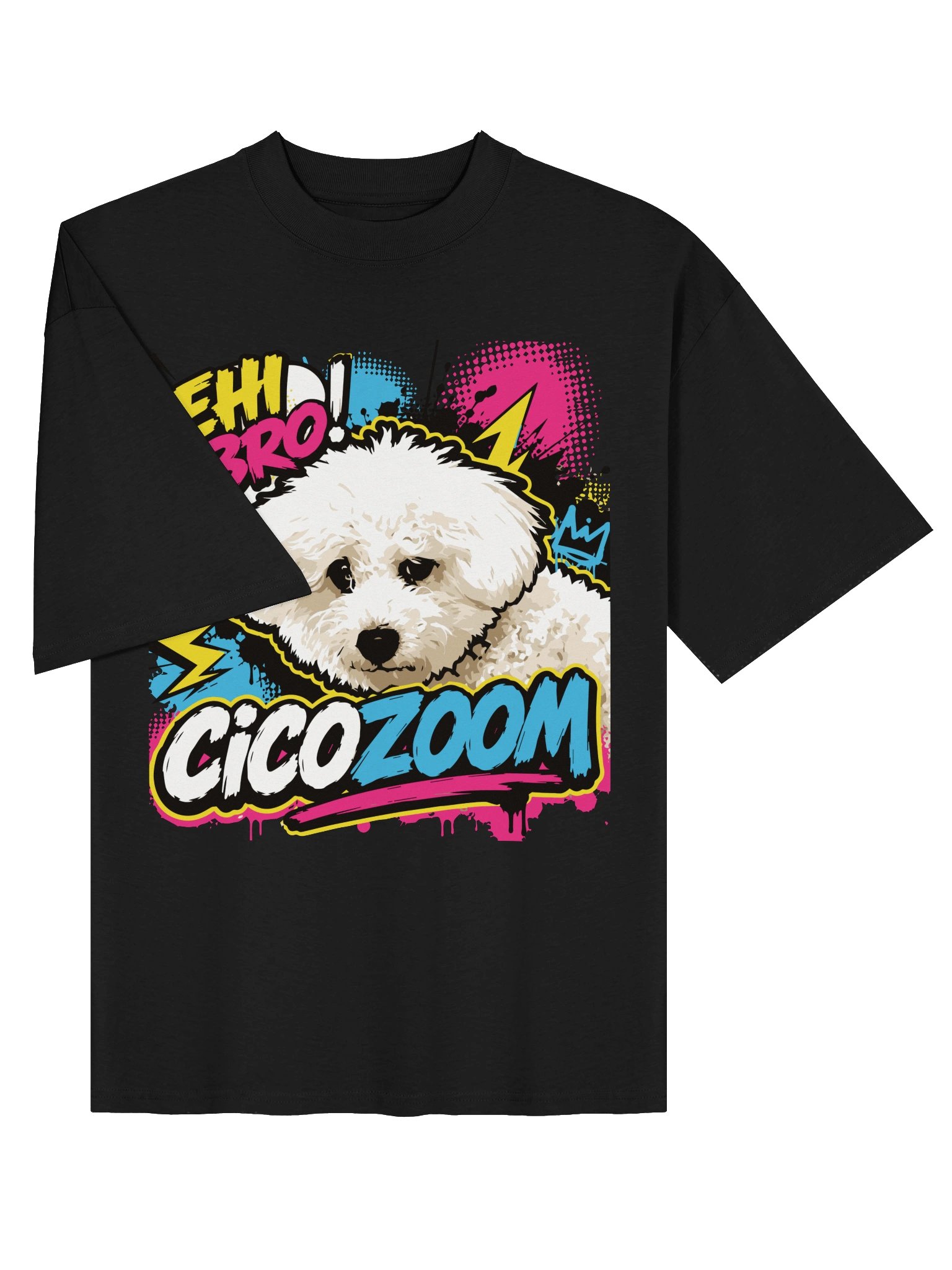 T-Shirt Oversized Cicozoom "Ehi Bro!" – 100% Cotone Biologico Premium product image (15)