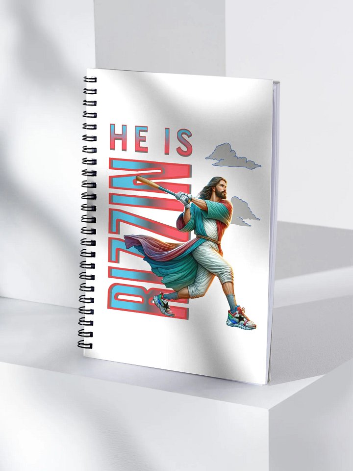 He is Rizzin Baseball Spiral Notebook product image (1)