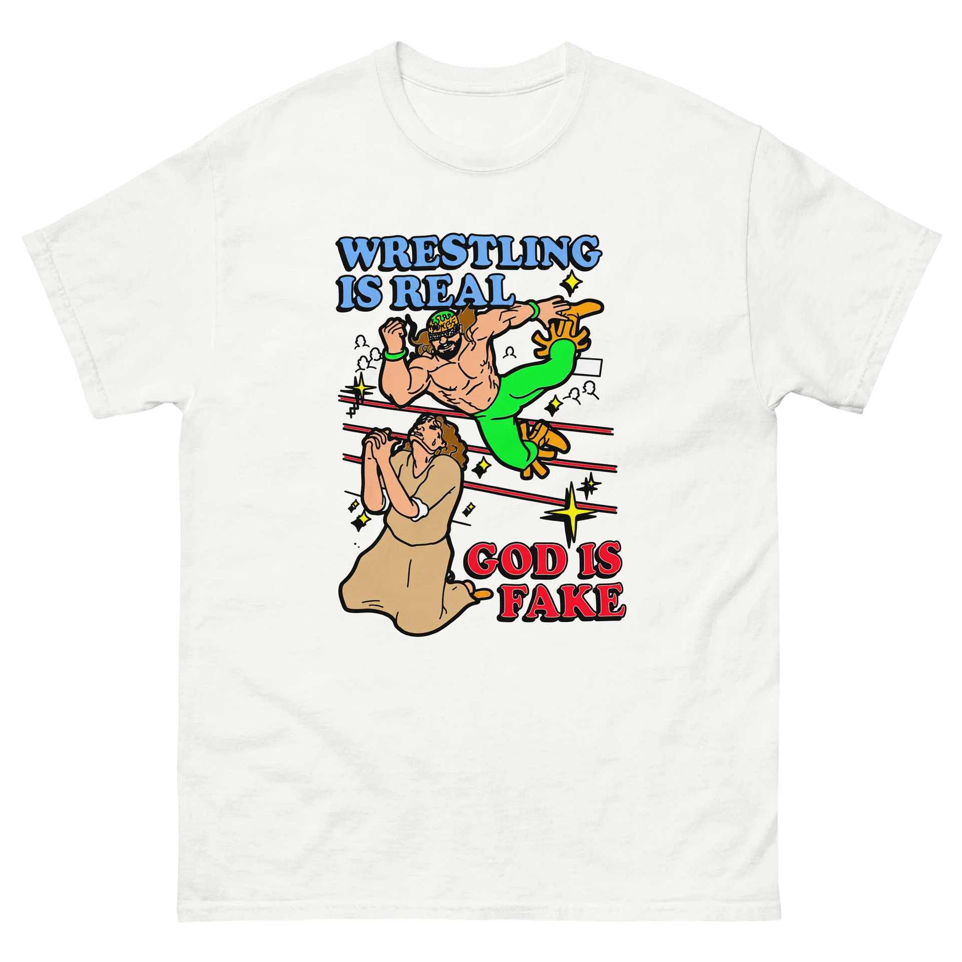 Wrestling Is Real, God Is Fake T-Shirt product image (4)