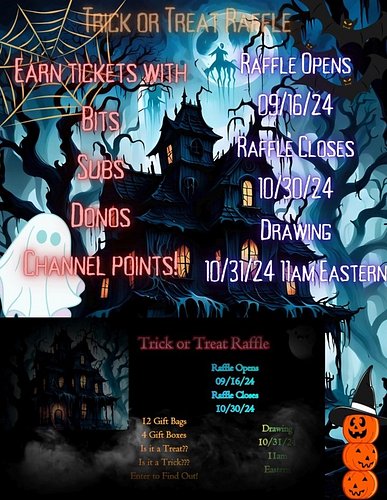 Trick or Treat Raffle!!! Entries ending 10/30/24 Check out this promo for details!!
[11:06 AM]
We are 5 follows from 500!!! s...