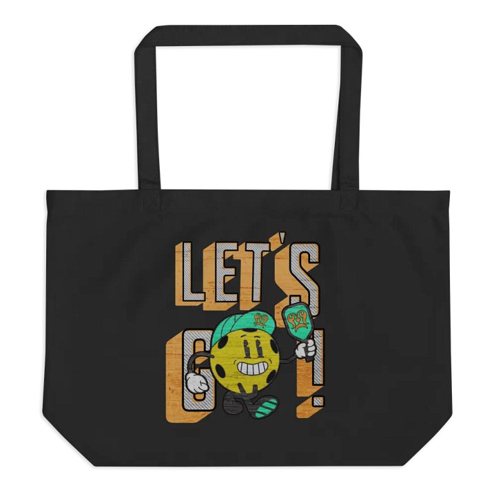 Lets Go Pickleball Mascot Organic Tote Bag product image (1)