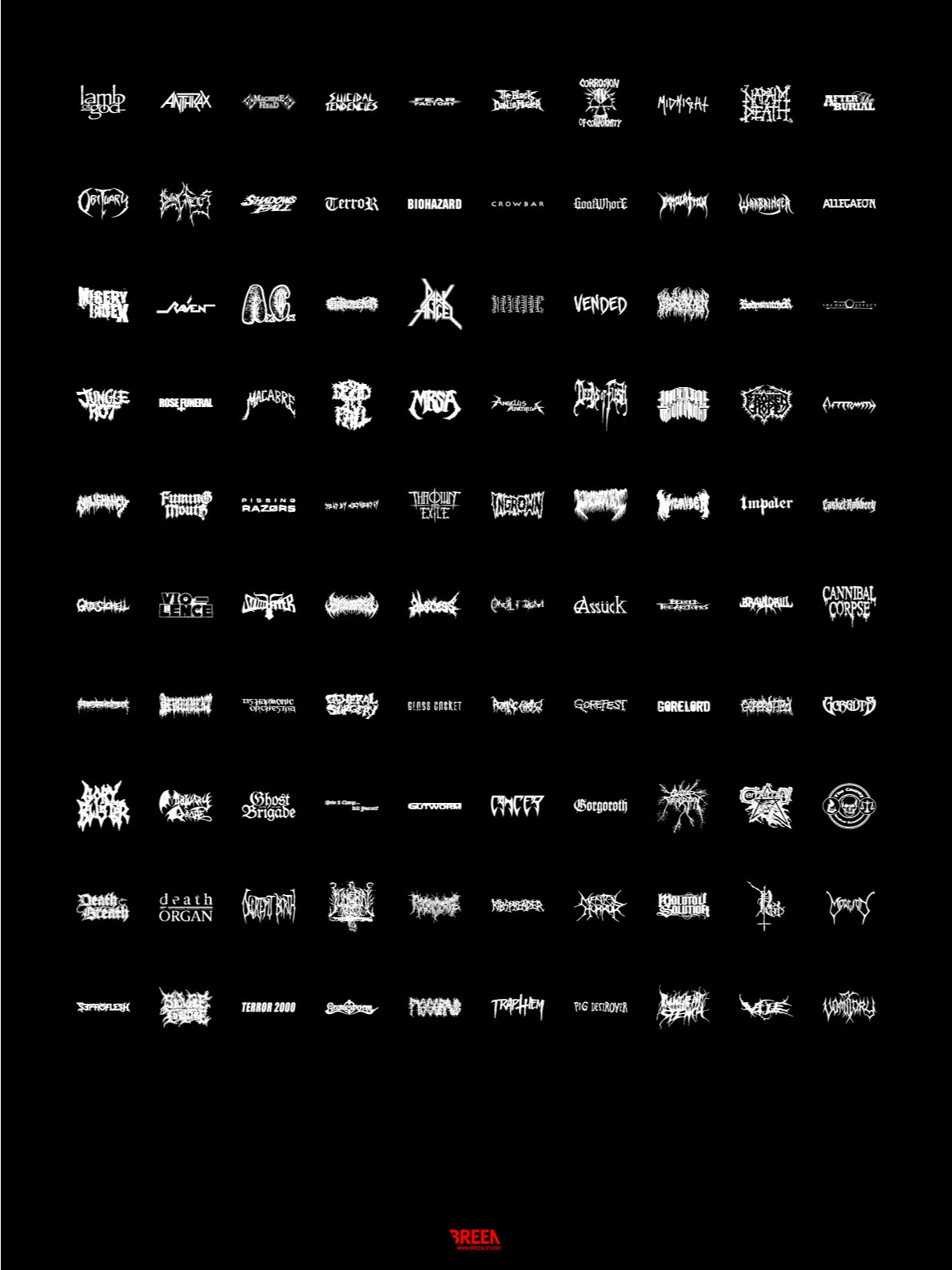 Black Metal Band Logos product image (1)