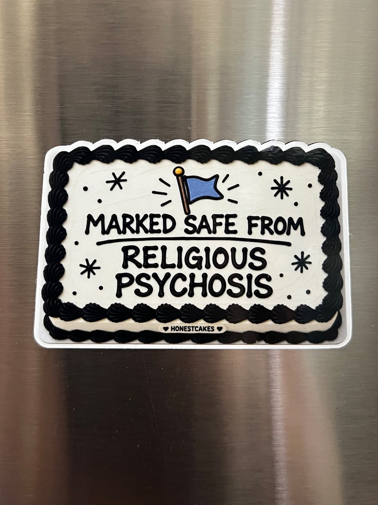 FRIDGE MAGNET: Marked Safe From Religious Psychosis - FREE SHIPPING product image (1)