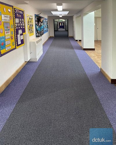 ✨ Just completed a stunning transformation at Riverside Academy! 
We installed Forbo Tessera Teviot in Dark Grey and Blackcur...