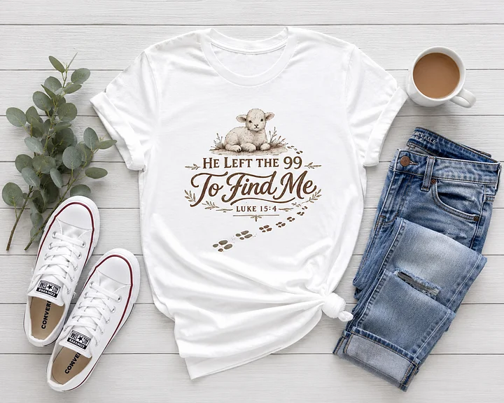 He Left the 99 to Find Me T-Shirt - Luke 15:4 product image (2)