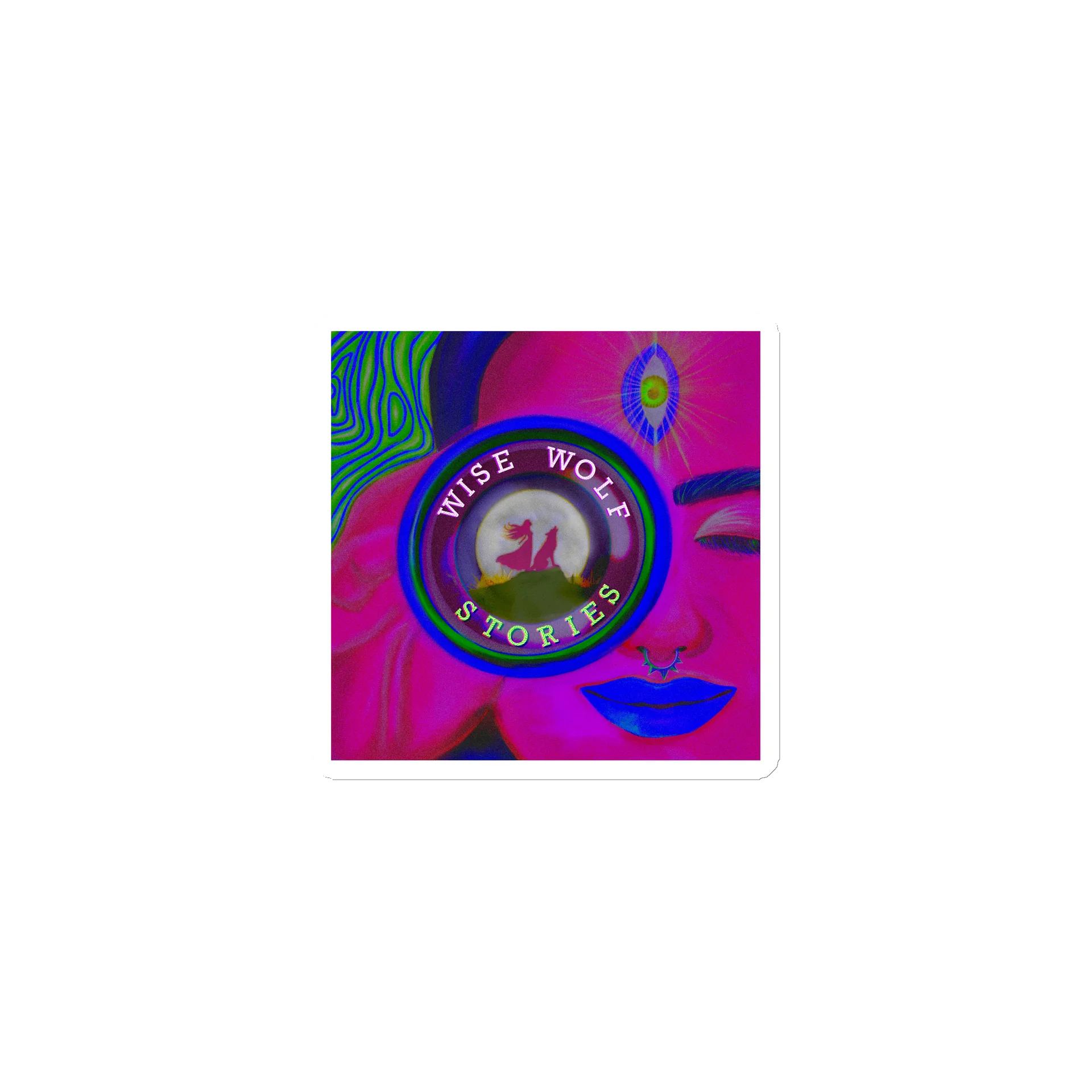 Wise Wolf Stories Emblem Die-Cut Magnets product image (1)
