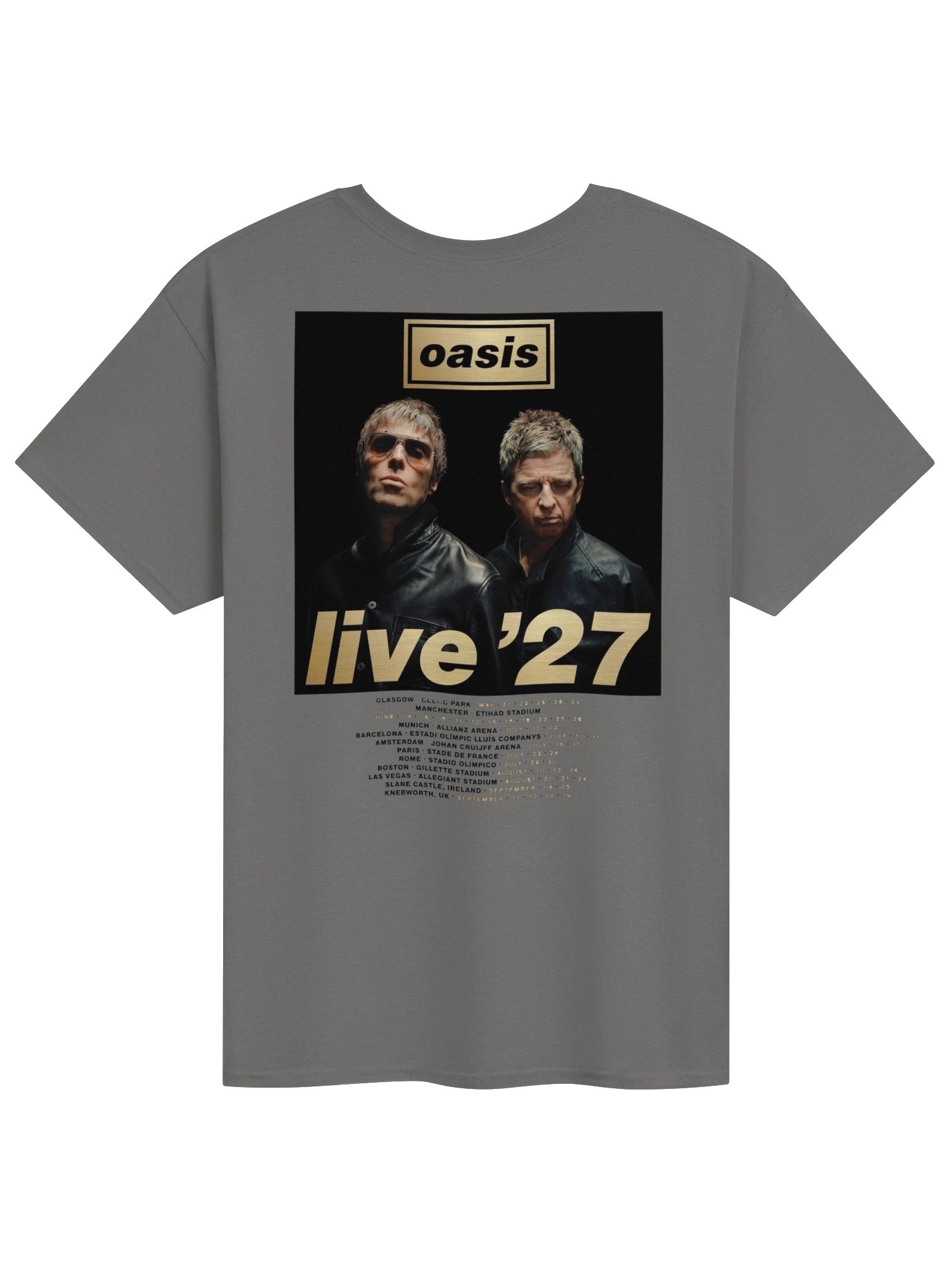 Oasis Live 27 UK & EU Tour Merch T-Shirt product image (2)