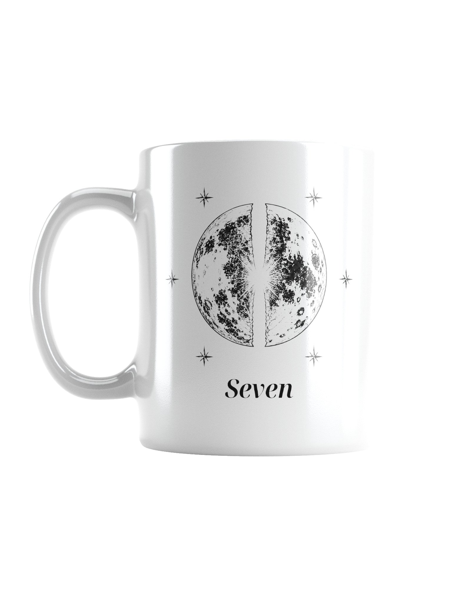 Seven Sevra Moon Mug — White product image (1)
