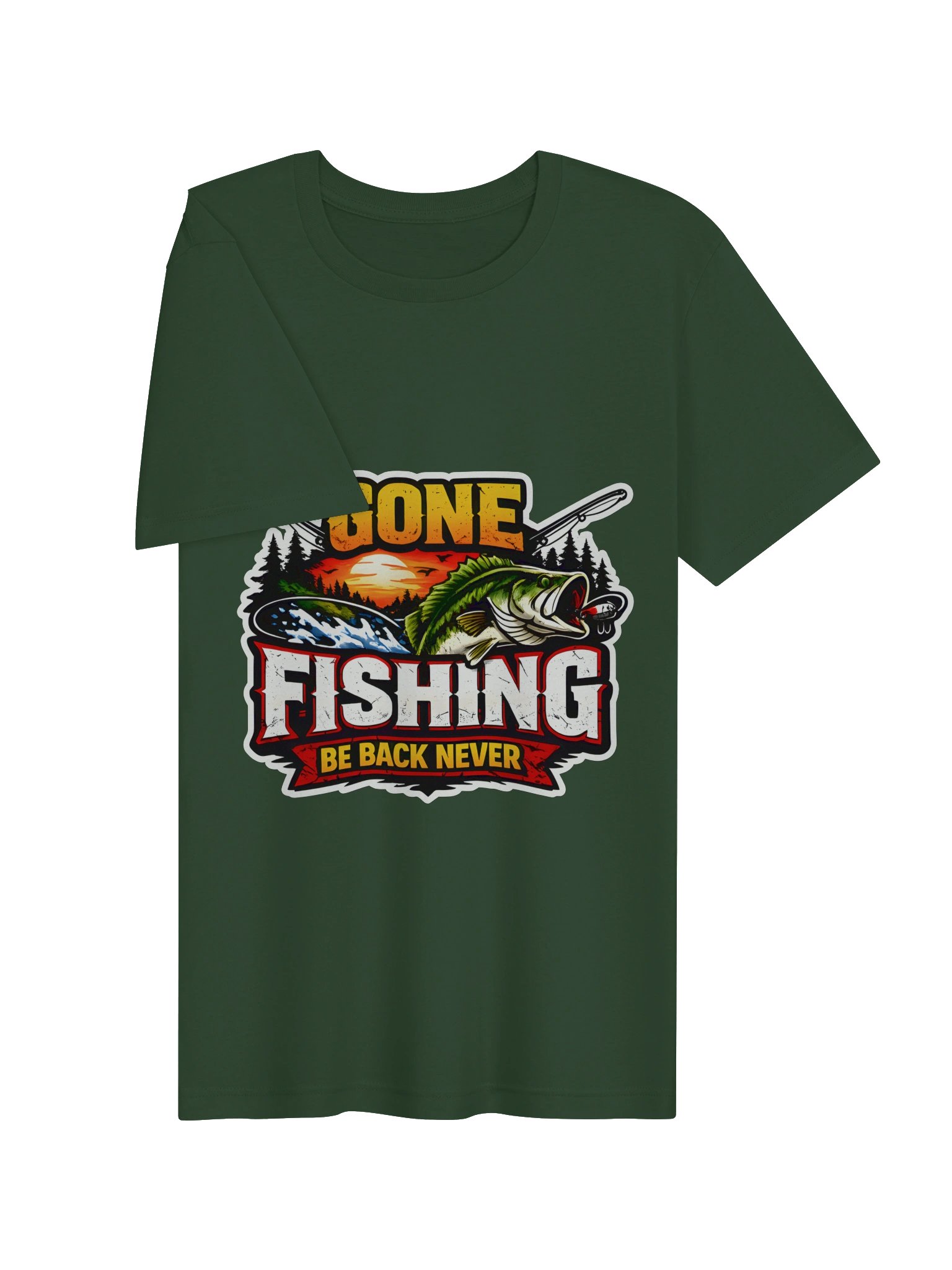 Gone Fishing Sunset Tee product image (22)