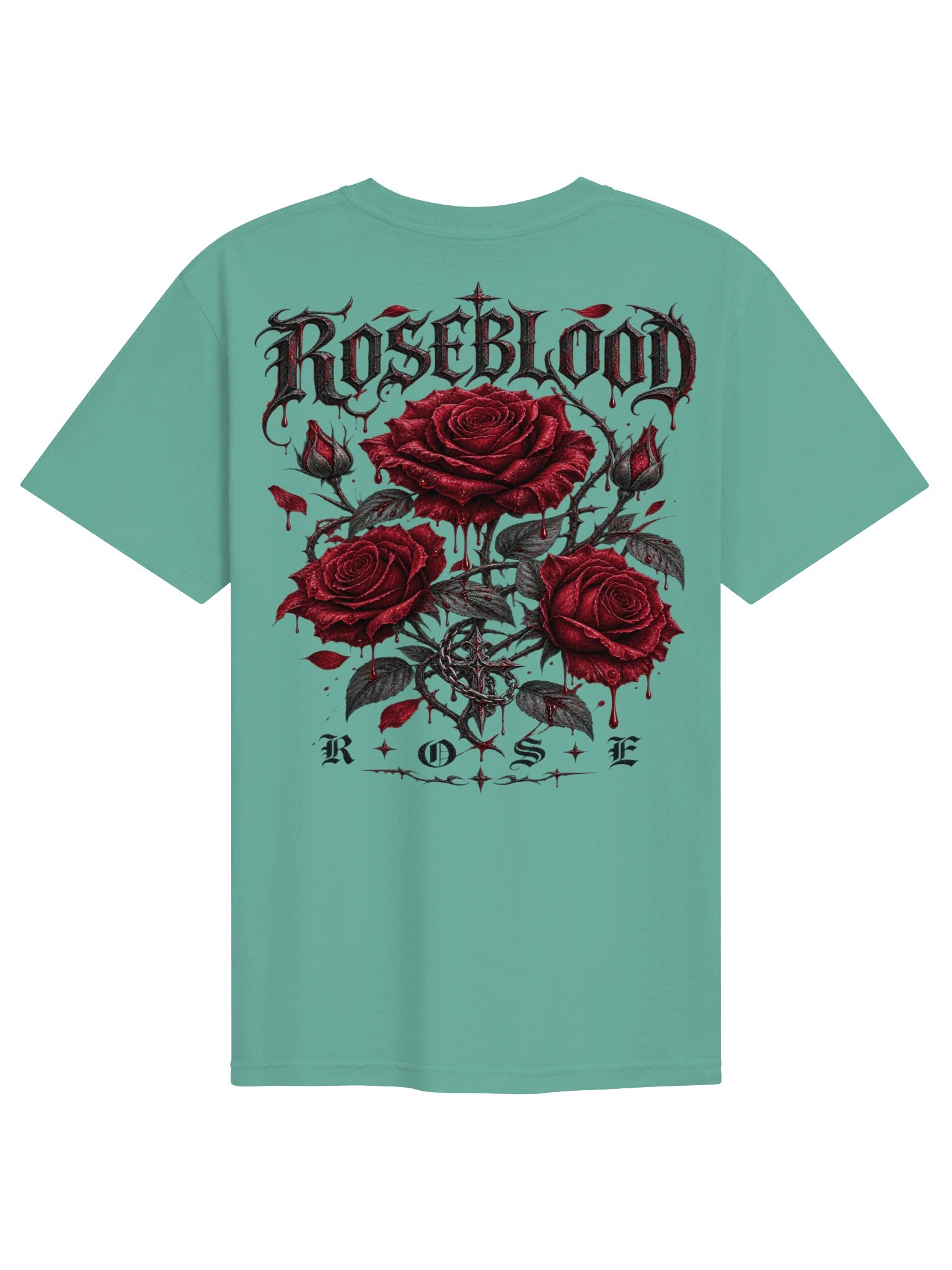 Roseblood Gothic Rose Graphic Tee | Dark Romance Double-Sided Shirt product image (3)