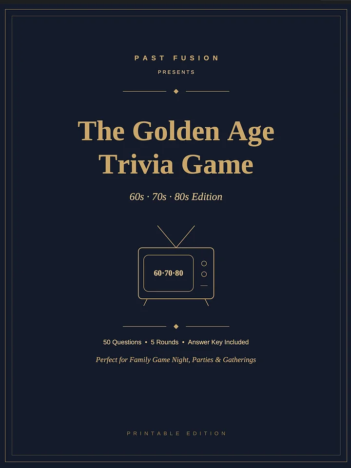 The Golden Age Trivia Game — 60s 70s 80s Edition (Printable PDF) product image (1)