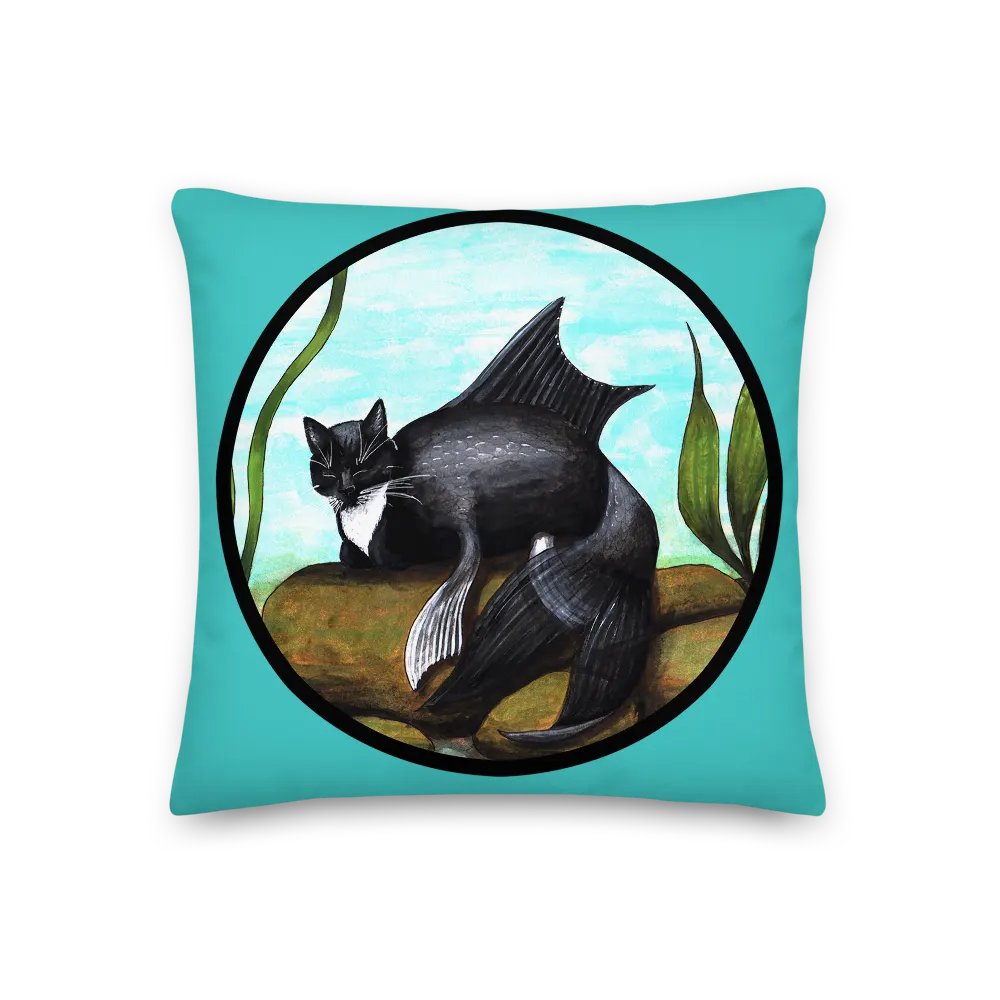 Mermeow Tuxedo Pillow product image (3)