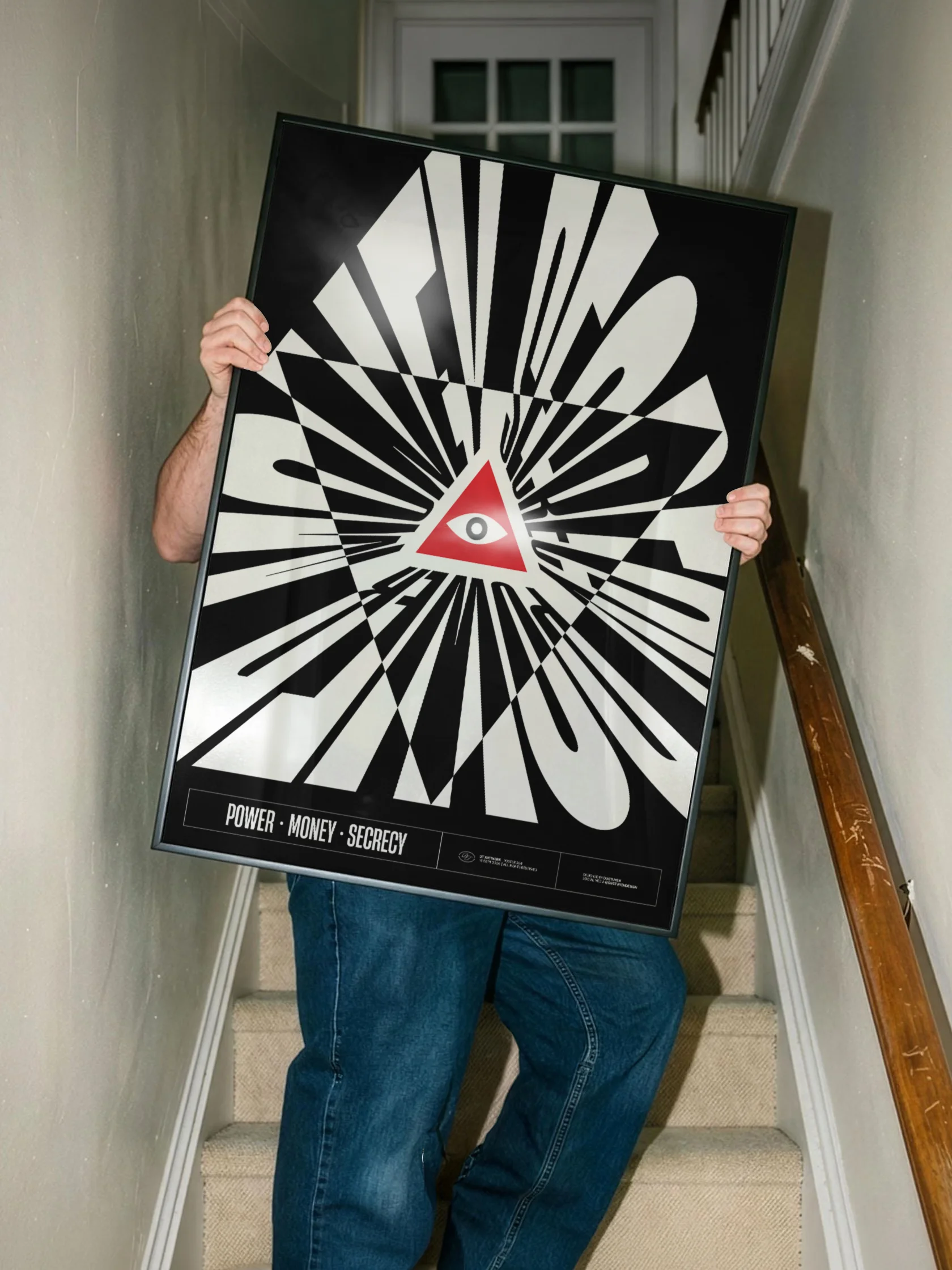 "POWER · MONEY · SECRECY" Framed Poster product image (4)