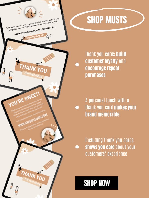MRR/PLR Etsy Thank You Cards for Business product image (9)