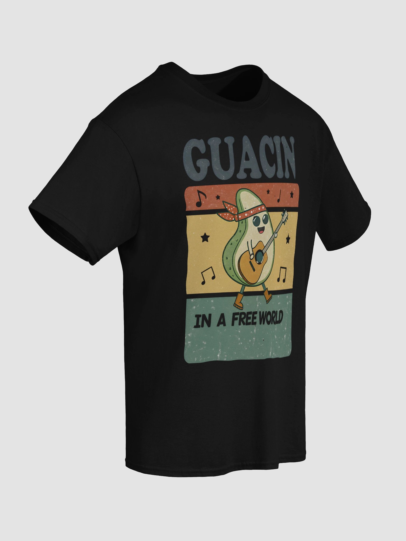 Guacin in a Free World Avocado Guitarist T-Shirt product image (8)