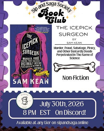 Happy July! This month the book club book is The Icepick Surgeon by Sam Kean. This collection of true stories combines true c...