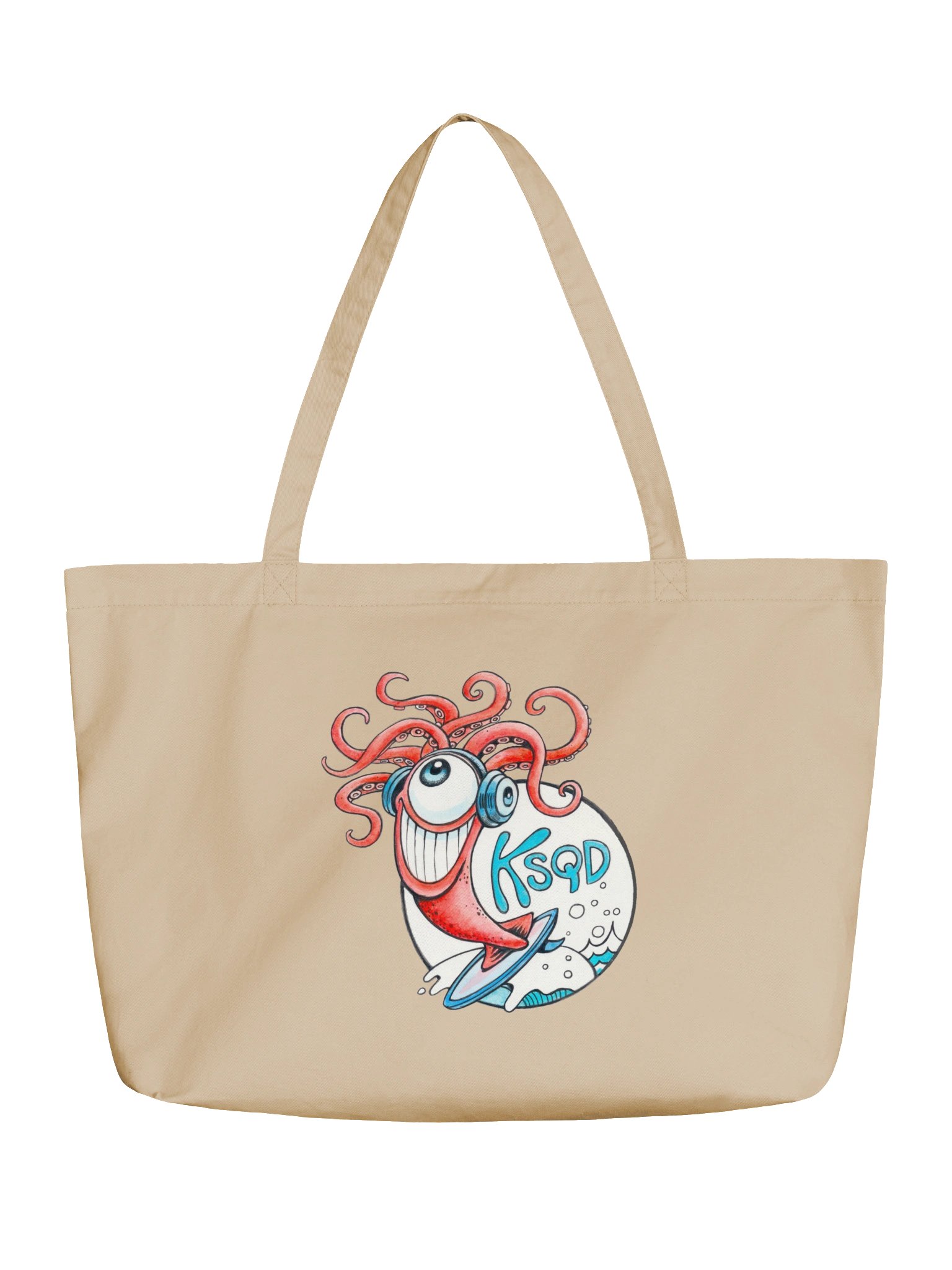 KSQD 2026 Winning Design – Squid & Ocean Organic Cotton Tote product image (2)