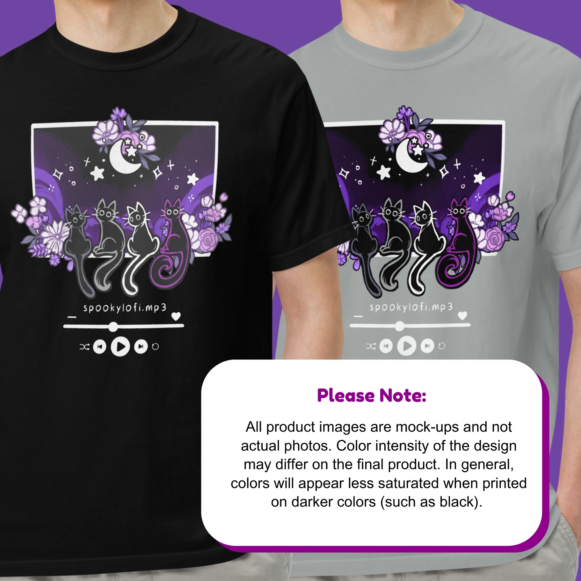 Subtle Asexual Pride Lofi Cat Tee product image (4)