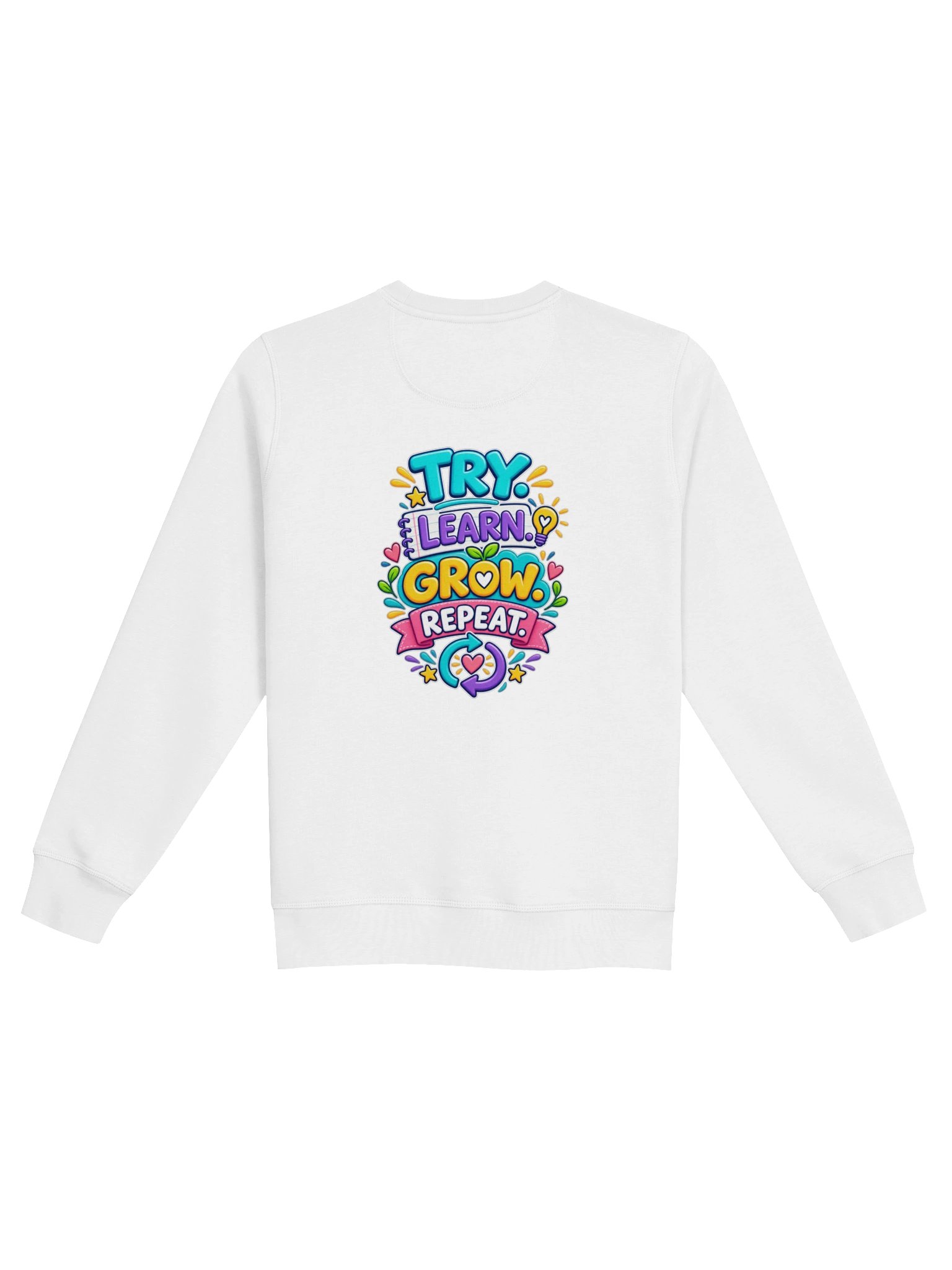 Stanley/Stella Unisex Organic Inspirational Sweatshirt - Try. Learn. Grow. Repeat. product image (4)