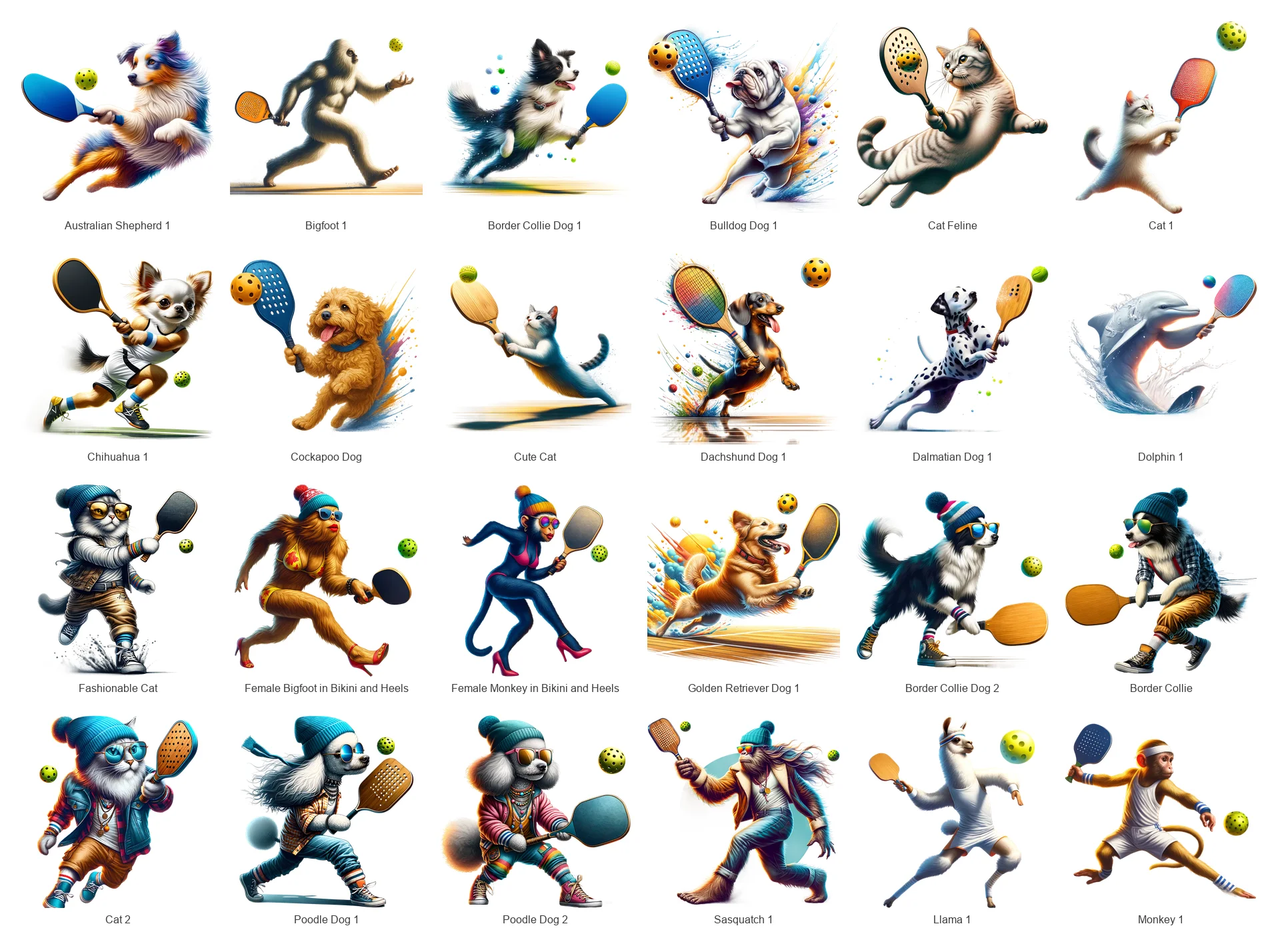 Pickleball PNG Bundle | 51 Designs | Commercial Use | Sublimation Clipart product image (2)