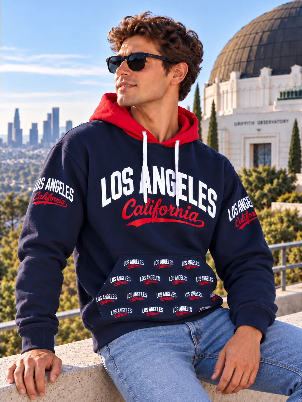 Los Angeles California All-Over Print Unisex Hoodie product image (3)