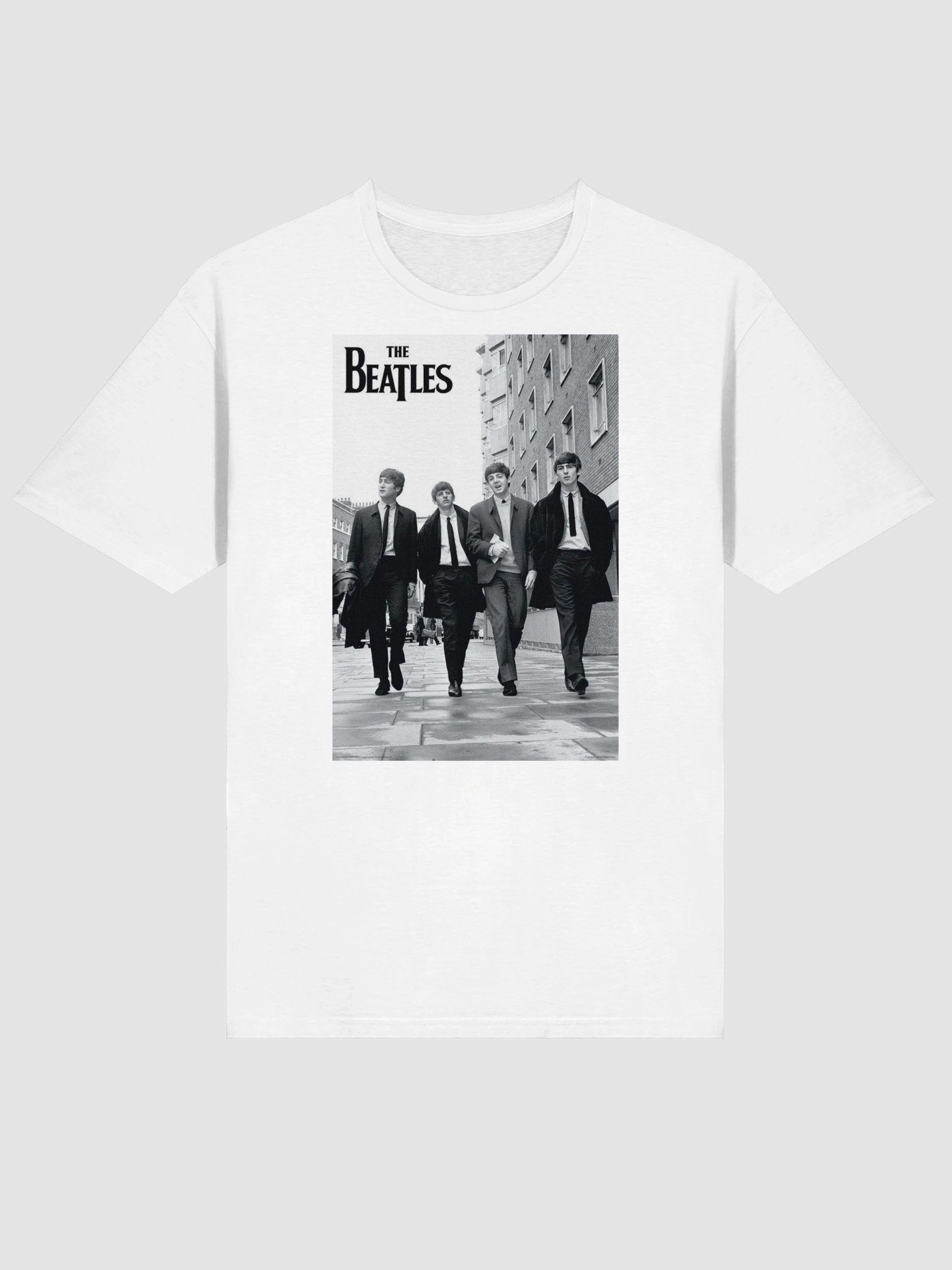 The Beatles T-Shirt | Classic Black & White Walking Photo Graphic Tee | Vintage Rock Band Shirt product image (2)