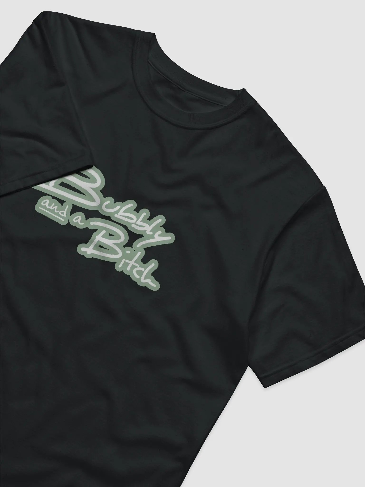Bubbly and a B*tch (lined design, #96B697) unisex eco tee product image (3)