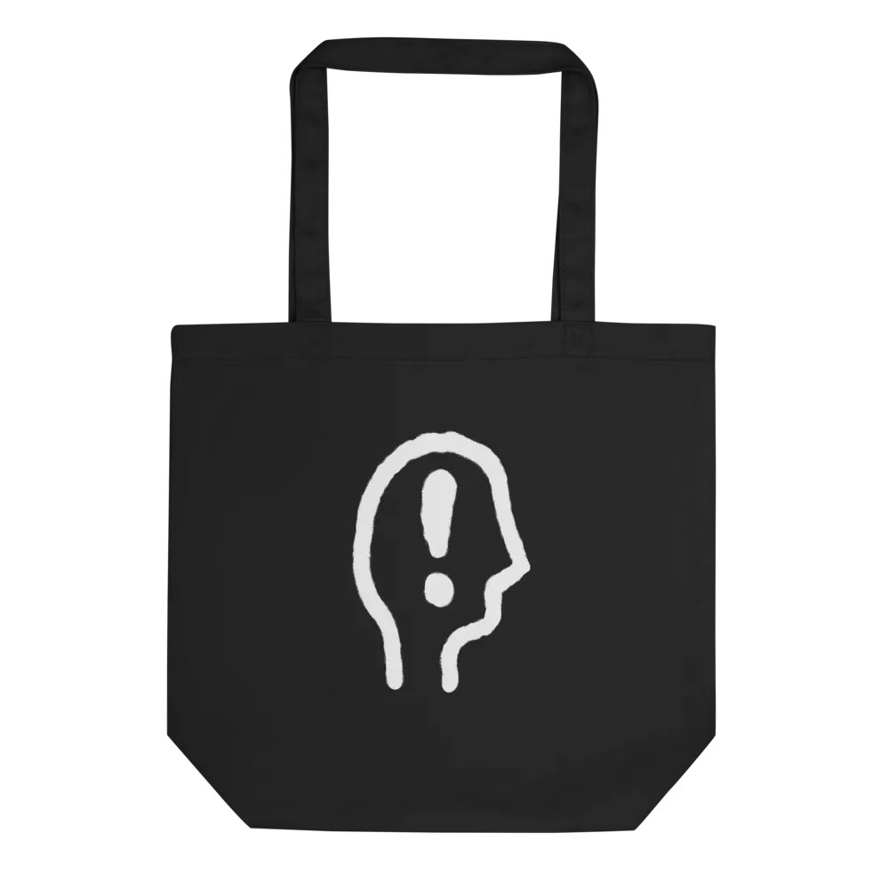 EXCLAIMING MENTALLY (white design) tote bag product image (1)