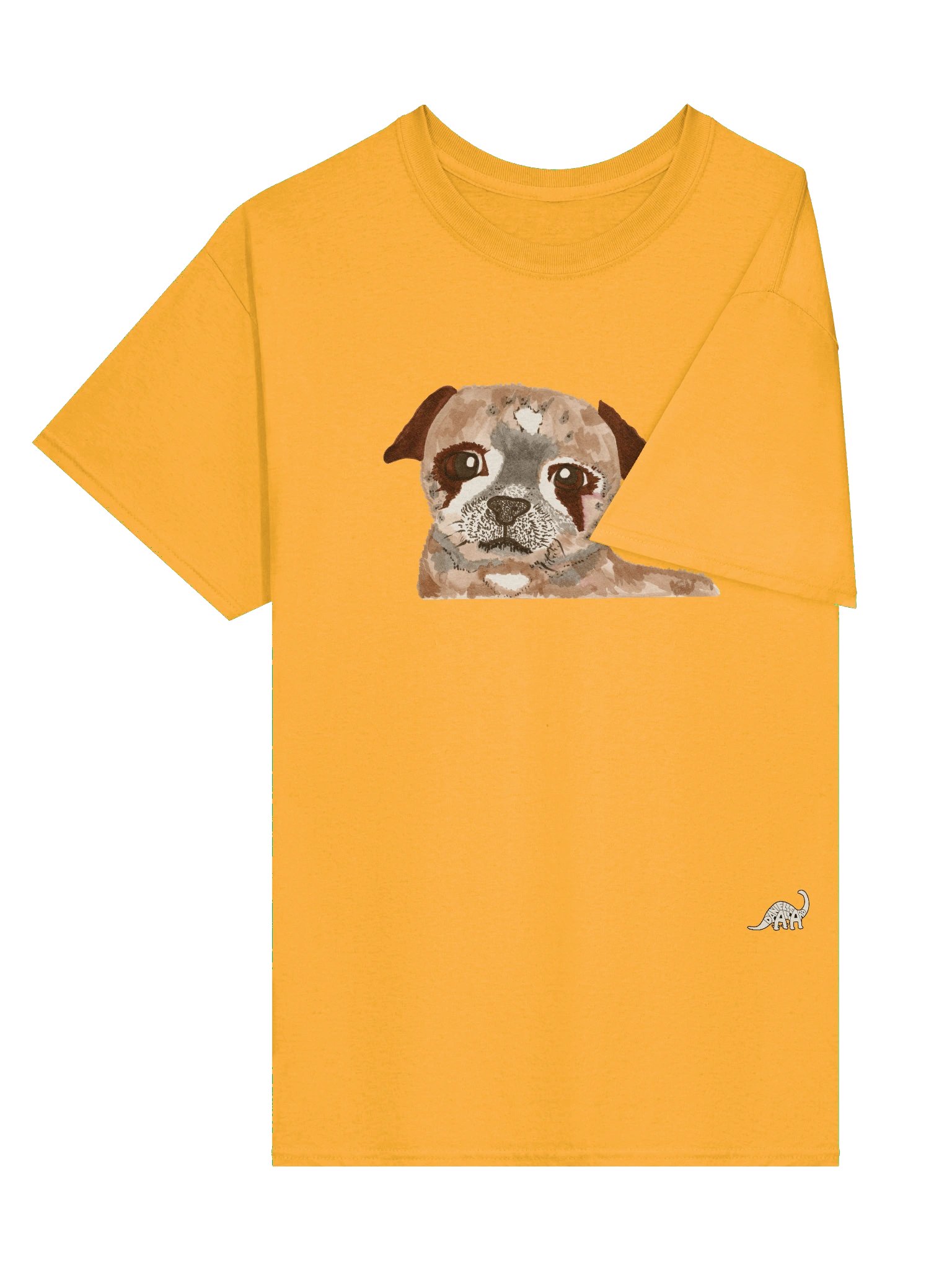 Pug Watercolour Heavyweight T-Shirt product image (2)
