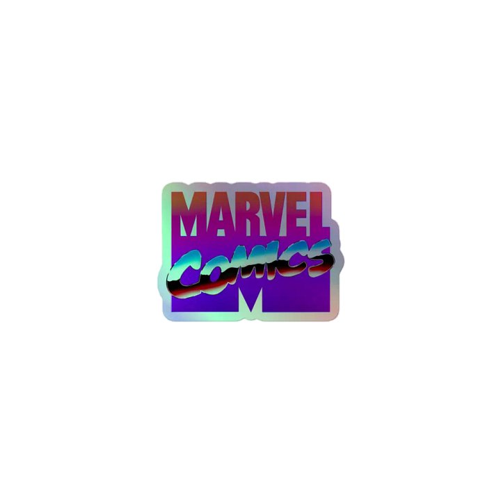 Vintage Marvel Vaporwave Logo Holofoil Sticker product image (1)