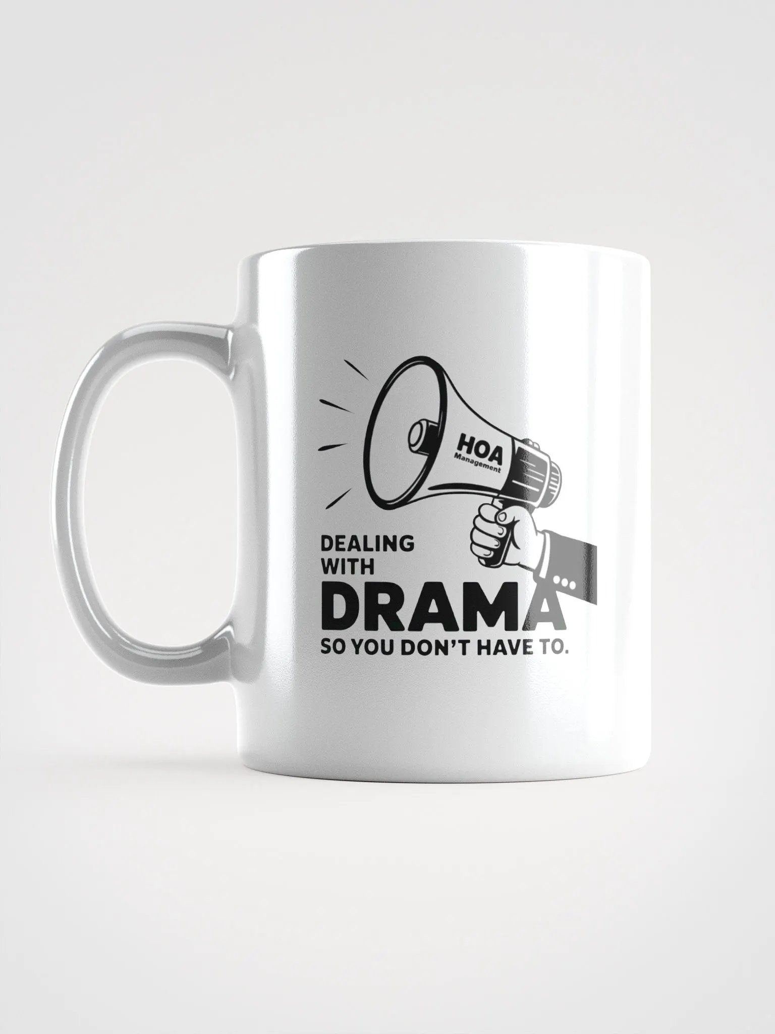 HOA Management Drama White Glossy Mug product image (17)