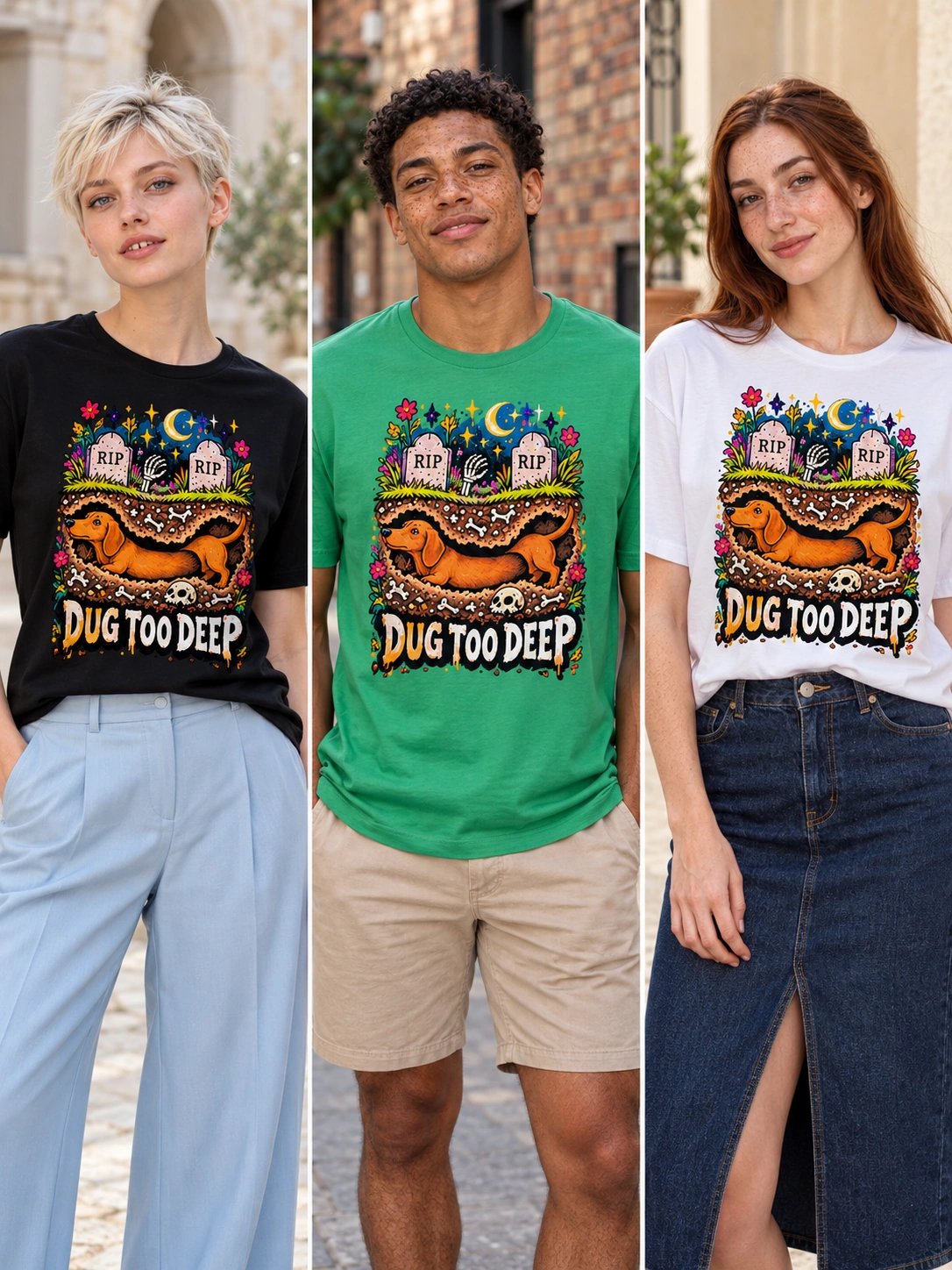 Dachshund Halloween T-Shirt – Dug Too Deep product image (4)