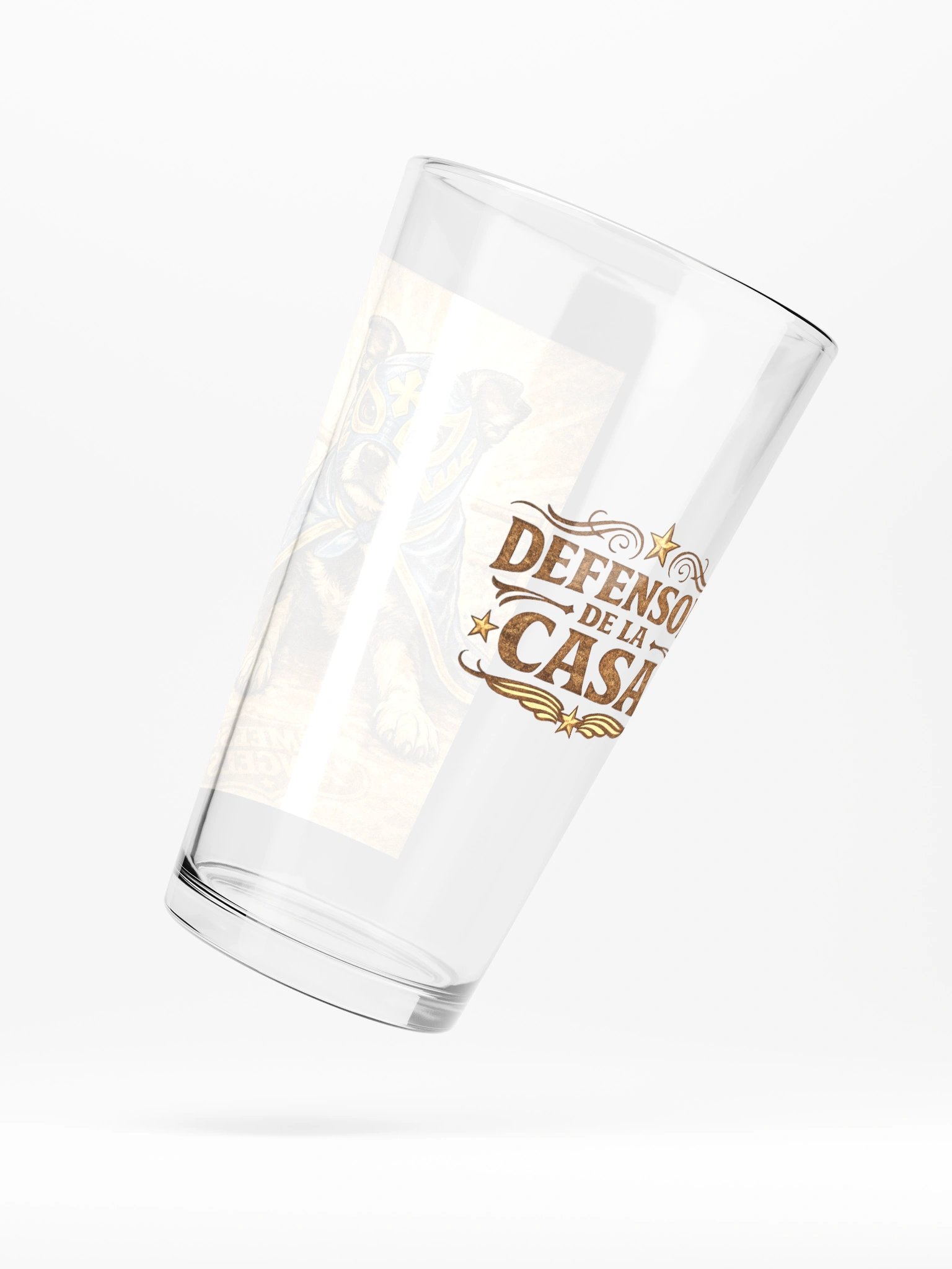 Defensor de la Casa Luchador Dog Pint Glass – Guard Dog Beer Glass | 16oz Bar Glass for Dog Owners | Mel’s Angels product image (5)