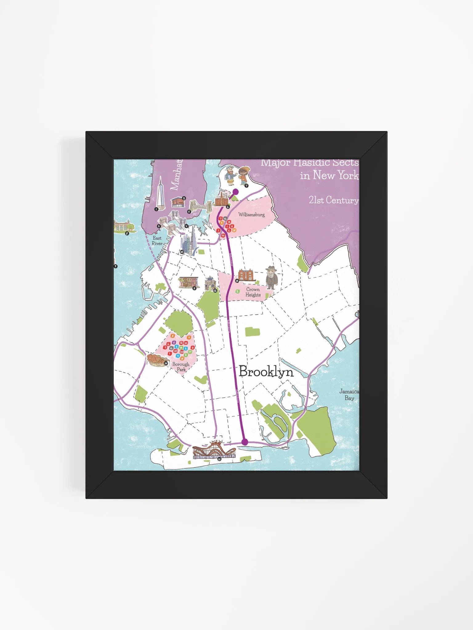 My custom map of Hasidic Brooklyn product image (16)