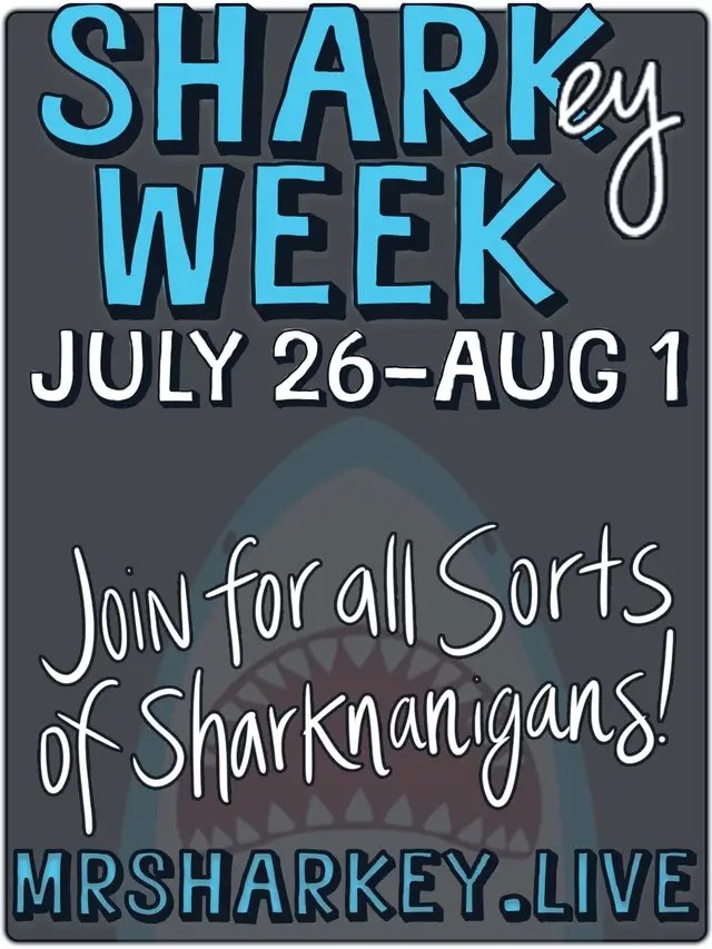 Join me all week long for shaknanigans! #sharkweek