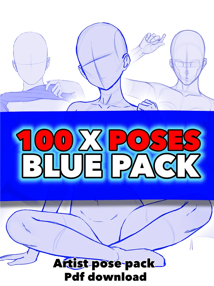100 Adult Pose- [BLUE PACK] product image (1)
