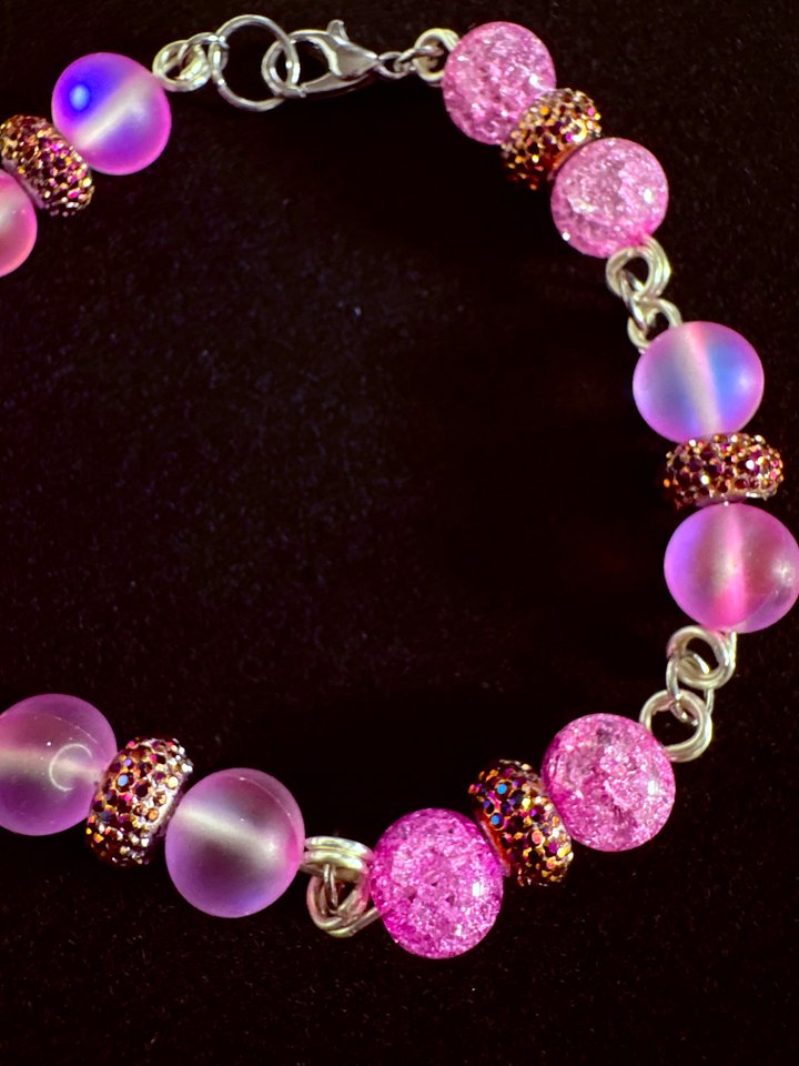 MFD-00276 | 8" Pink Passion Bracelet | by Monique Faella Designs™ product image (2)