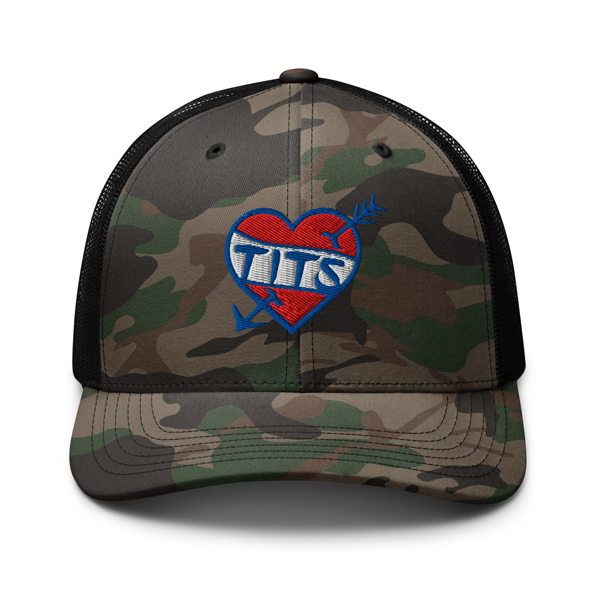 BREAK YOUR HEART Camo Trucker Hat RWB product image (1)