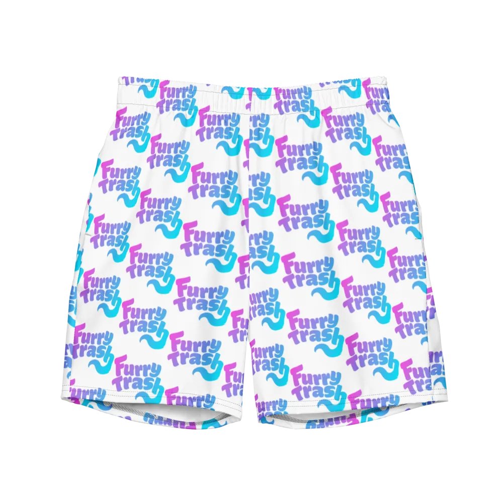 Furry Trash Swimtrunks – Bubble Logo (Twilight on White) product image (6)