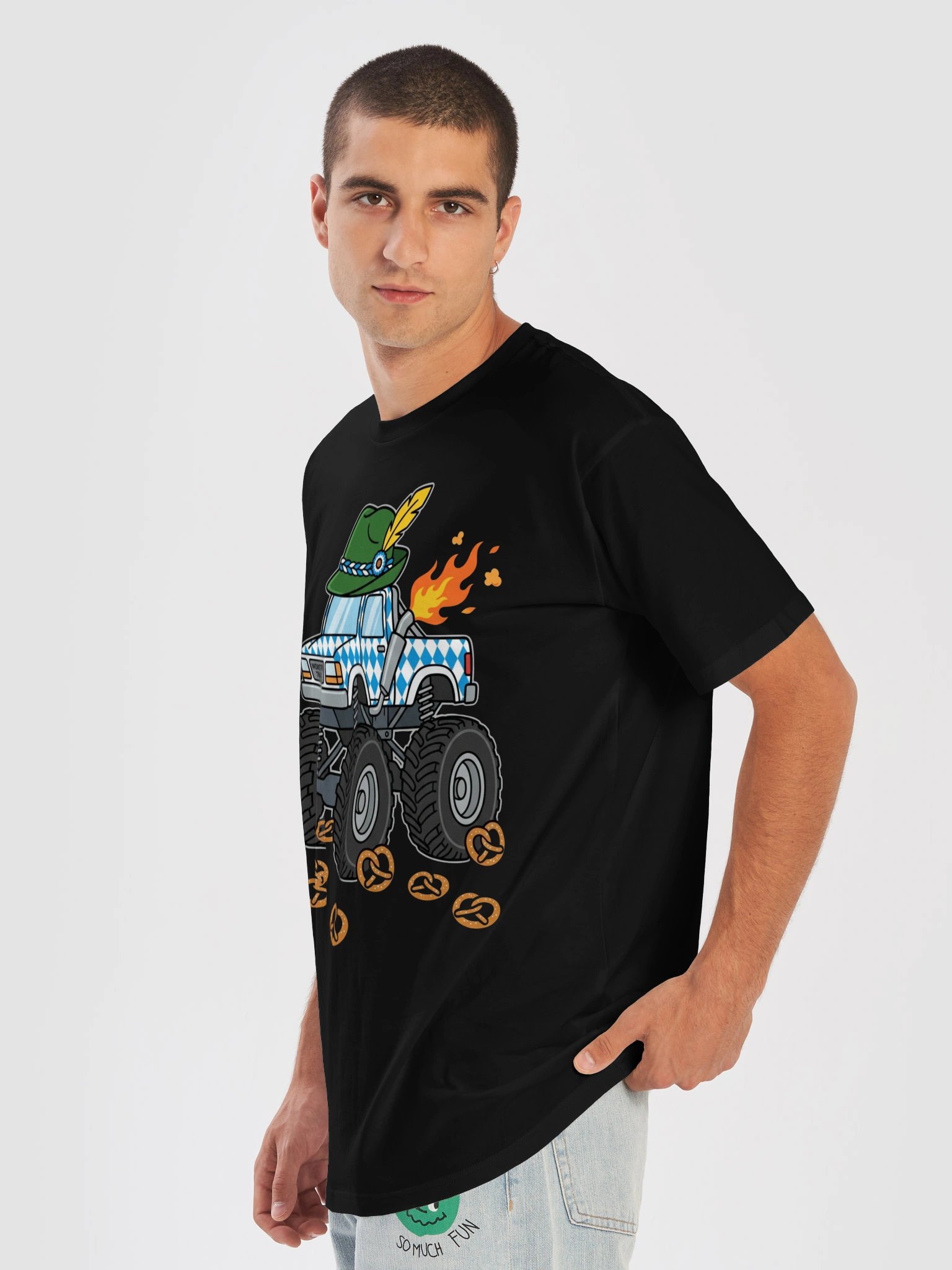Oktoberfest Monster Truck Pretzels German Toddler Boys Kids T-Shirt product image (7)