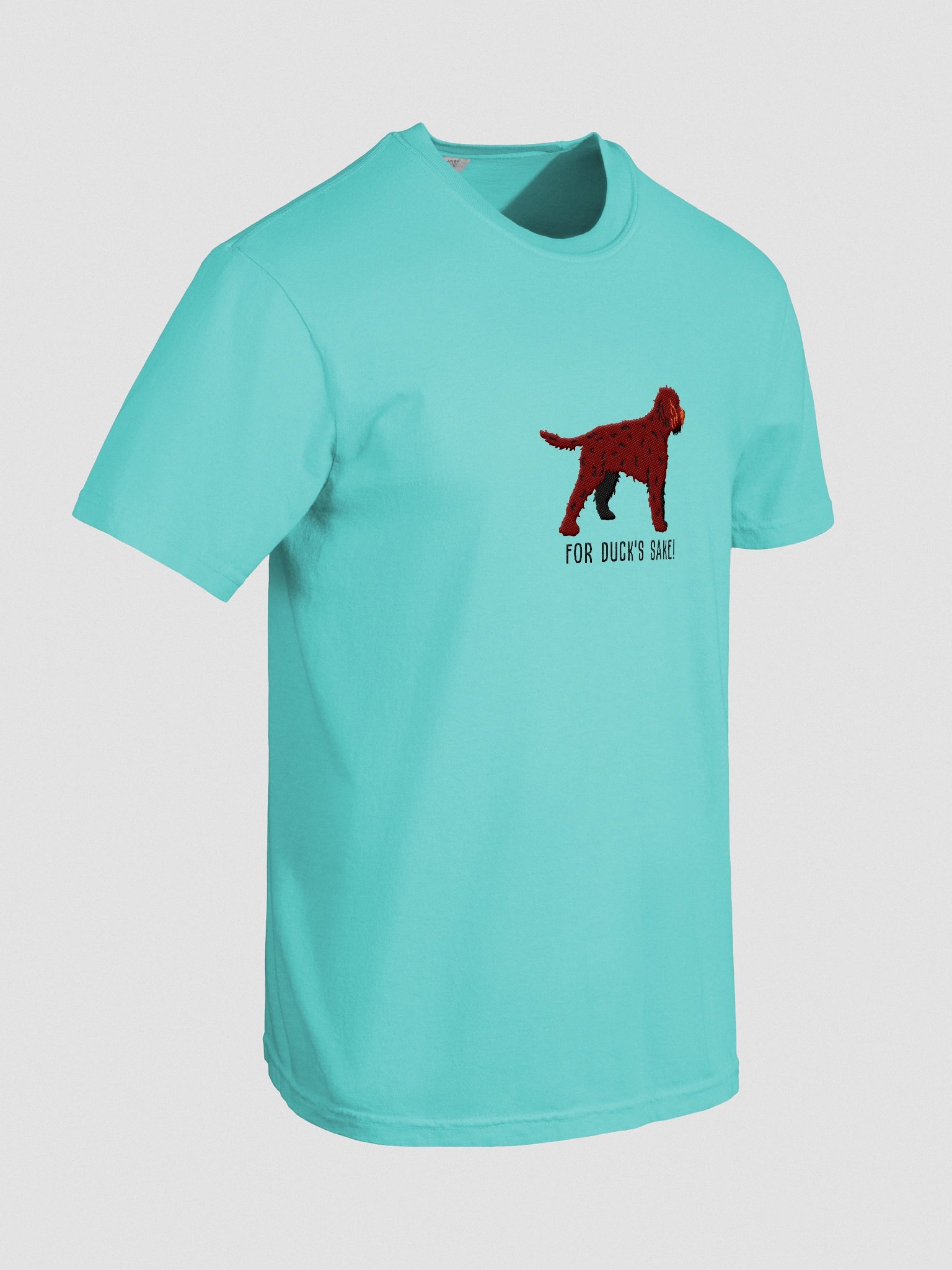 For Duck's Sake! T-Shirt(Embroidered) of a Lagotto Romagnolo(Liver) product image (11)